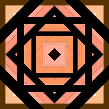 Seamless pattern of rhombuses and lines. Square abstract pattern 스톡 일러스트