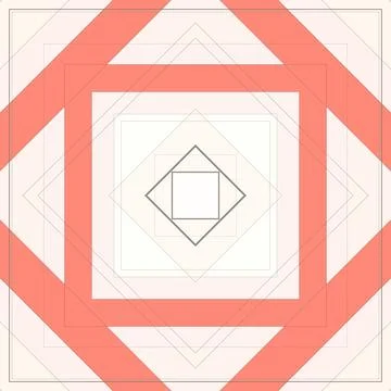 Seamless pattern of rhombuses and lines. Square abstract pattern Stockillustratie