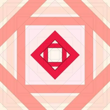 Seamless pattern of rhombuses and lines. Square abstract pattern Stock Illustration