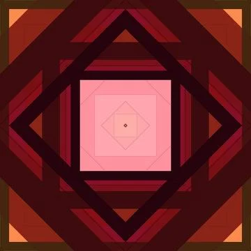 Seamless pattern of rhombuses and lines. Square abstract pattern Stock Illustration