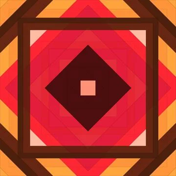 Seamless pattern of rhombuses and lines. Square abstract pattern イラスト素材