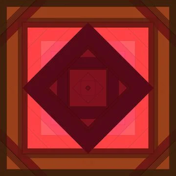 Seamless pattern of rhombuses and lines. Square abstract pattern イラスト素材