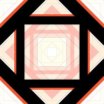Seamless pattern of rhombuses and lines. Square abstract pattern 스톡 일러스트