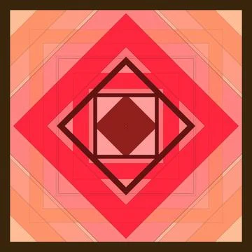 Seamless pattern of rhombuses and lines. Square abstract pattern Stock Illustration