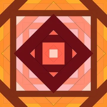 Seamless pattern of rhombuses and lines. Square abstract pattern Stock Illustration
