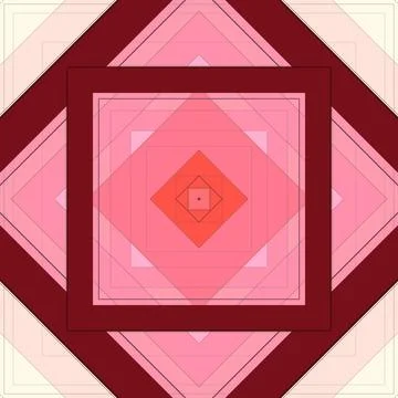 Seamless pattern of rhombuses and lines. Square abstract pattern Stock Illustration