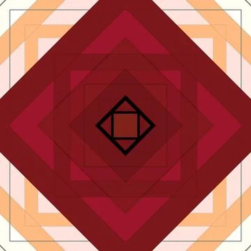 Seamless pattern of rhombuses and lines. Square abstract pattern Stock Illustration