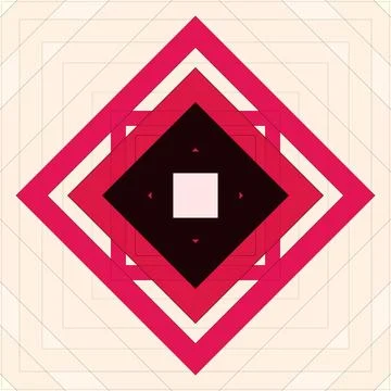 Seamless pattern of rhombuses and lines. Square abstract pattern Illustrazione stock