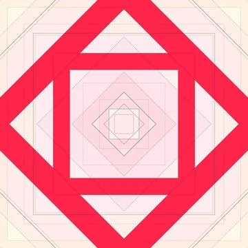 Seamless pattern of rhombuses and lines. Square abstract pattern Stock Illustration
