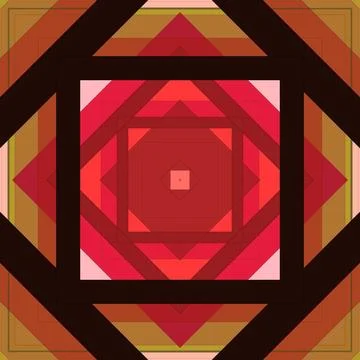Seamless pattern of rhombuses and lines. Square abstract pattern Stock Illustration