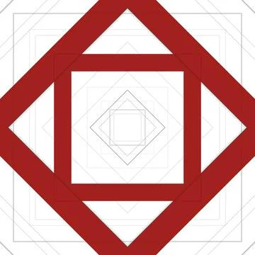 Seamless pattern of rhombuses and lines. Square abstract pattern Stock Illustration