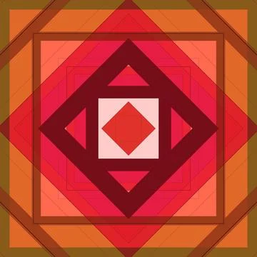Seamless pattern of rhombuses and lines. Square abstract pattern イラスト素材