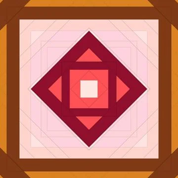 Seamless pattern of rhombuses and lines. Square abstract pattern Illustrazione stock