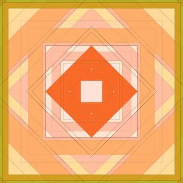 Seamless pattern of rhombuses and lines. Square abstract pattern Stockillustratie