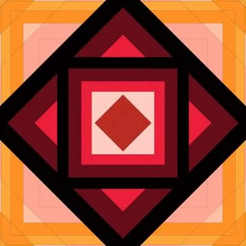 Seamless pattern of rhombuses and lines. Square abstract pattern Stock Illustration