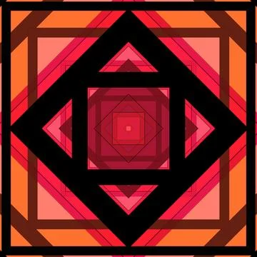 Seamless pattern of rhombuses and lines. Square abstract pattern イラスト素材