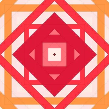 Seamless pattern of rhombuses and lines. Square abstract pattern Stock Illustration