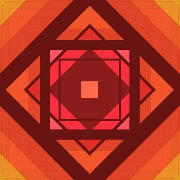 Seamless pattern of rhombuses and lines. Square abstract pattern イラスト素材