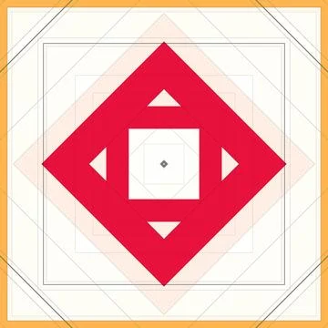 Seamless pattern of rhombuses and lines. Square abstract pattern Illustrazione stock