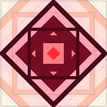 Seamless pattern of rhombuses and lines. Square abstract pattern Stock Illustration