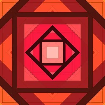 Seamless pattern of rhombuses and lines. Square abstract pattern Stock Illustration