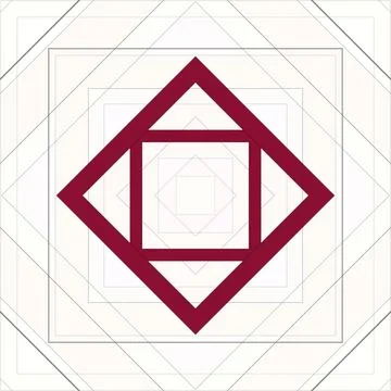 Seamless pattern of rhombuses and lines. Square abstract pattern Stock Illustration
