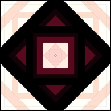 Seamless pattern of rhombuses and lines. Square abstract pattern Stock Illustration