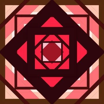 Seamless pattern of rhombuses and lines. Square abstract pattern イラスト素材