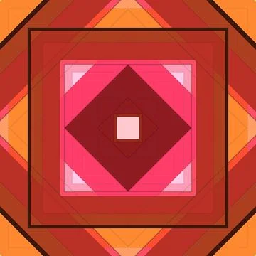 Seamless pattern of rhombuses and lines. Square abstract pattern Stock Illustration