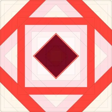 Seamless pattern of rhombuses and lines. Square abstract pattern Stock Illustration