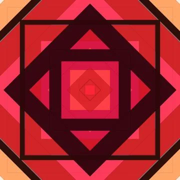 Seamless pattern of rhombuses and lines. Square abstract pattern イラスト素材