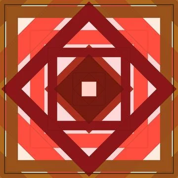 Seamless pattern of rhombuses and lines. Square abstract pattern イラスト素材