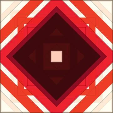 Seamless pattern of rhombuses and lines. Square abstract pattern イラスト素材