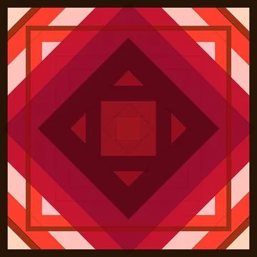 Seamless pattern of rhombuses and lines. Square abstract pattern イラスト素材