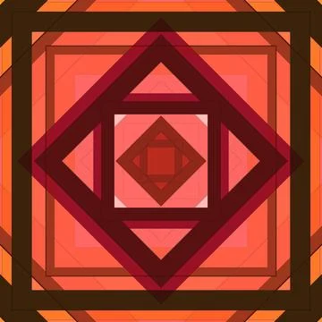 Seamless pattern of rhombuses and lines. Square abstract pattern イラスト素材