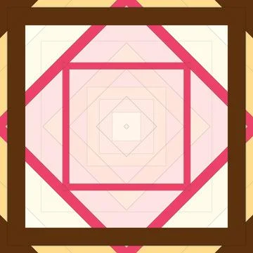 Seamless pattern of rhombuses and lines. Square abstract pattern Stock Illustration