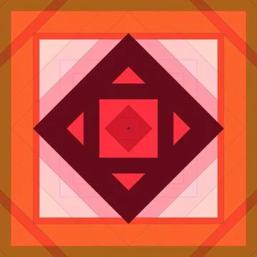 Seamless pattern of rhombuses and lines. Square abstract pattern Illustrazione stock