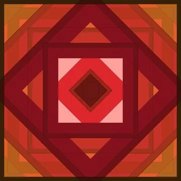 Seamless pattern of rhombuses and lines. Square abstract pattern Stock Illustration