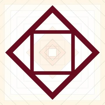Seamless pattern of rhombuses and lines. Square abstract pattern 스톡 일러스트