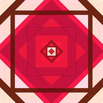 Seamless pattern of rhombuses and lines. Square abstract pattern Stockillustratie