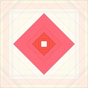 Seamless pattern of rhombuses and lines. Square abstract pattern Stock Illustration