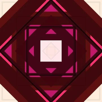 Seamless pattern of rhombuses and lines. Square abstract pattern Stock Illustration