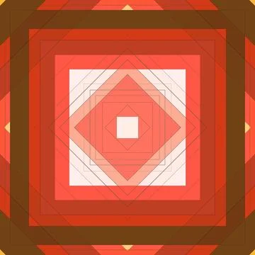Seamless pattern of rhombuses and lines. Square abstract pattern Stock Illustration