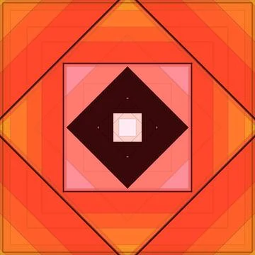 Seamless pattern of rhombuses and lines. Square abstract pattern イラスト素材