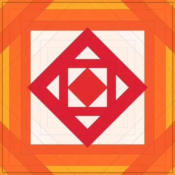 Seamless pattern of rhombuses and lines. Square abstract pattern Stock Illustration