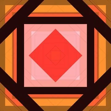 Seamless pattern of rhombuses and lines. Square abstract pattern Illustrazione stock