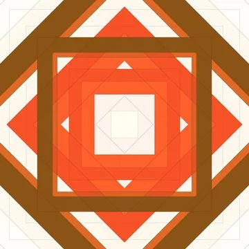 Seamless pattern of rhombuses and lines. Square abstract pattern イラスト素材