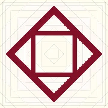 Seamless pattern of rhombuses and lines. Square abstract pattern Illustrazione stock