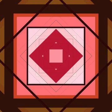 Seamless pattern of rhombuses and lines. Square abstract pattern Illustrazione stock