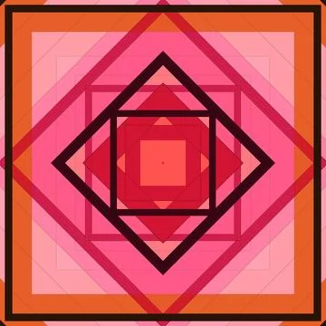 Seamless pattern of rhombuses and lines. Square abstract pattern イラスト素材